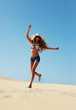 Young woman running