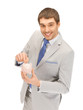 man with piggy bank man with piggy bank