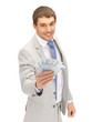 handsome man with euro cash money handsome man with euro cash money