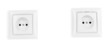White electric sockets on the wall