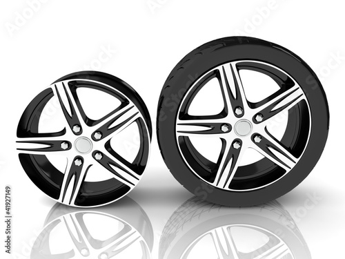 Illustration: 3d model of wheel 3d model of wheel