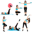 Collection of women working out