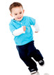 Little boy running