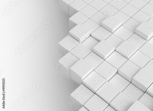 Illustration: Abstract cubes building concept Abstract cubes building concept