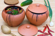 Meat baked with vegetables in rustic clay pot Meat baked with vegetables in rustic clay pot