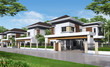 3D render of modern house