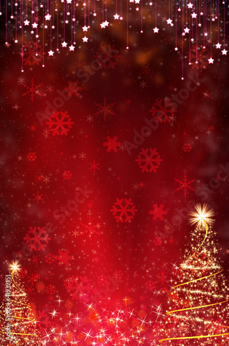 Illustration: Red Christmas card background Red Christmas card background