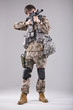 Photo: Soldier with machine gun Soldier with machine gun