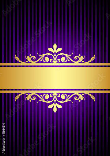 Vector: Silver vintage gold and purple background Silver vintage gold and purple background