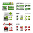 shopping cart, next and back icons / collection of vector icons