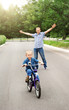 Training to ride a bicycle