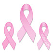 set of pink ribbons