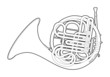 Outline French horn