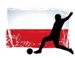 soccer player in front of the poland flag