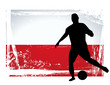 soccer player in front of the poland flag