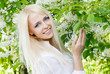 Girl in spring flowers
