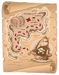 Parchment with treasure map 1