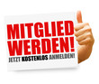 Mitglied werden! Button, Icon