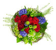 bouquet of roses, hyacinthus and greens bouquet of roses, hyacinthus and greens