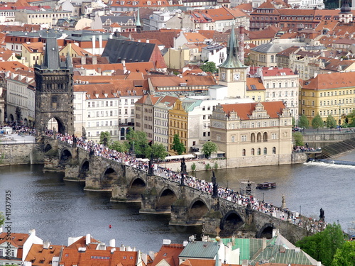 Photo: Charles bridge of Prague from above Charles bridge of Prague from above