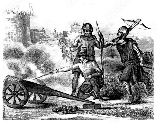 Illustrazione: Attacking a Castle_ - end13th century Attacking a Castle_ - end13th century