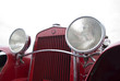 Close up detail of a classic vintage car