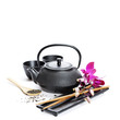 Tea pot and chopsticks