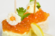 appetizer with red caviar appetizer with red caviar