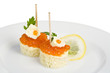 appetizer with red caviar appetizer with red caviar