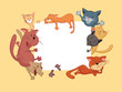 Cats around the frame Cats around the frame