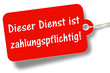 Schild "zahlungspflichtig"