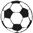 grungy soccer ball isolated, vector grungy soccer ball isolated, vector