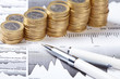 Photo: business chart, coin business chart, coin