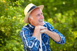 Senior gardener, happy Senior gardener, happy