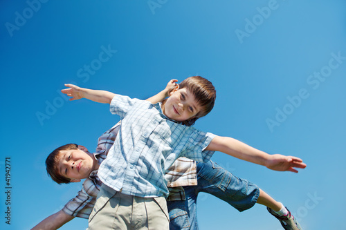 Photo: Cheerful boys Cheerful boys
