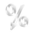 Vector: Dropping percent symbol. Vector illustration Dropping percent symbol. Vector illustration