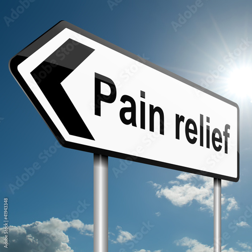 Illustration: Pain relief concept. Pain relief concept.