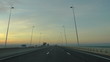 Video: Driving car in highway at sunset Driving car in highway at sunset