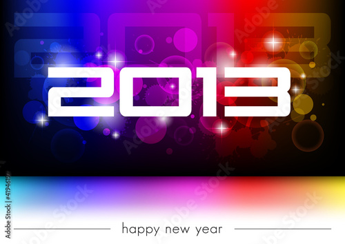 Vektor: happy new year 2013 happy new year 2013