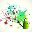 colorful abstract floral background