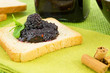 fetta biscottata con marmellata di gelsi