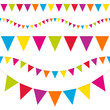 Set Of 5 Seamless Colored Festoons