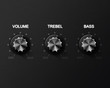 Illustration: User Interface Volume, Bass, Trebel User Interface Volume, Bass, Trebel