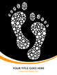 Footprint design with copy space vector.