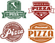 Vintage Style Pizza Stamps