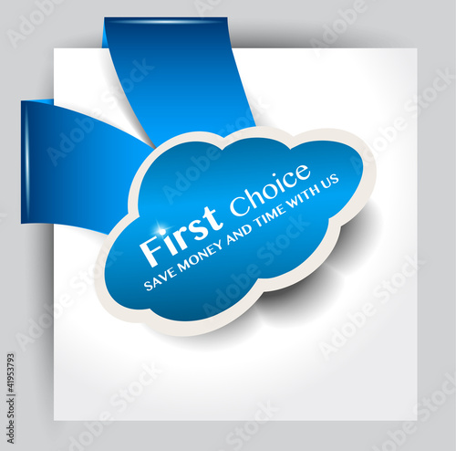 Vector: Cloud Computing Concept paper tag for sheet or image corners Cloud Computing Concept paper tag for sheet or image corners
