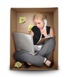 Foto: Small Business Woman in Office Box Small Business Woman in Office Box