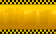 transport background with taxi sign and office building