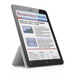 Digital news on tablet computer screen