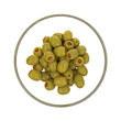 Stuffed olives in glass